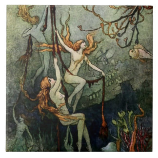 “Havsnymphs” av Warwick Goble Kakelplatta