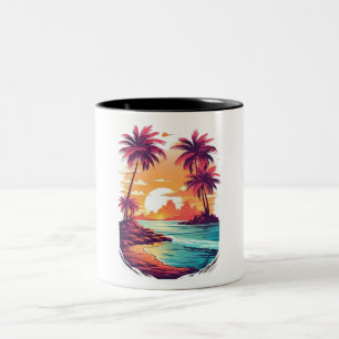 Havsolnedgång mugg
