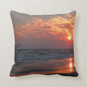 Havsolnedgång - Oakö, NC Kudde