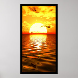 Havsolnedgång Poster