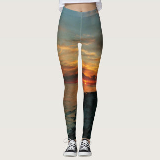 Havsolnedgångdamasker Leggings