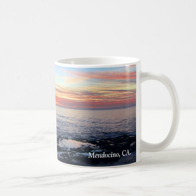 Havsolnedgångmugg, Mendocino, CA. Kaffemugg (Höger)