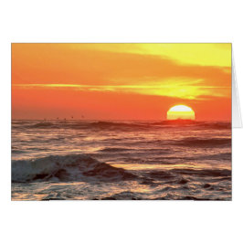 Havsolnedgångvisning Hälsningskort