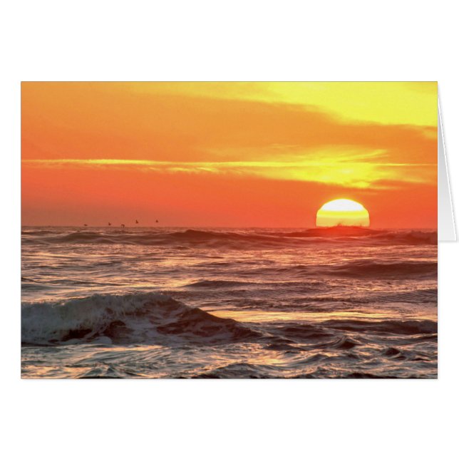 Havsolnedgångvisning OBS Kort (Framsidan Horizontal)