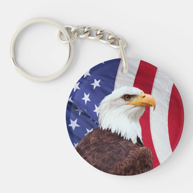 Havsörn och amerikansk flagg (Framsidan)