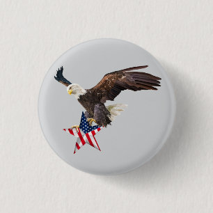 Havsörn US flagga Knapp