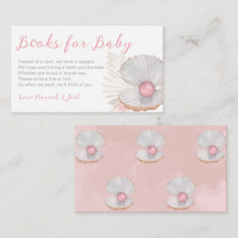 Havspärl Flicka Baby Shower Böcker för Baby Kort