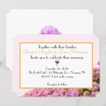 Havspink och guld blomsterlig design