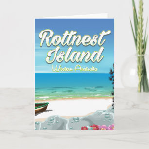 Havsreseaffisch för Rottnest Island Australia Helgkort