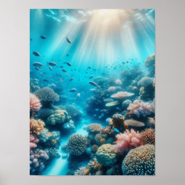 Havsrev och solstrålar poster