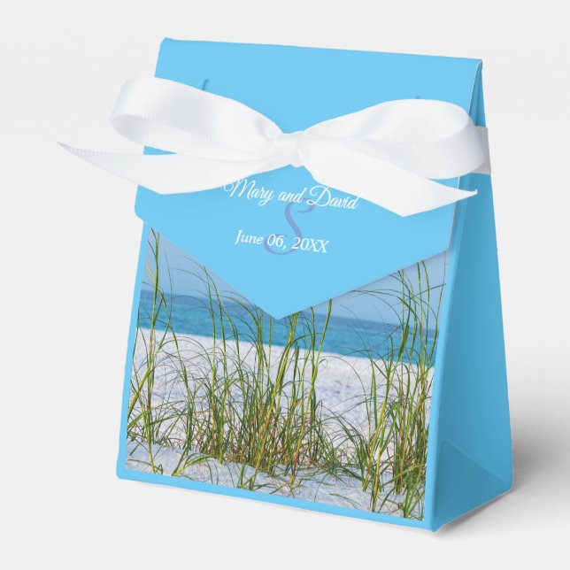 Havssäten i vit sandlåda i grönlandssäck presentaskar (Framsidan Sidan)