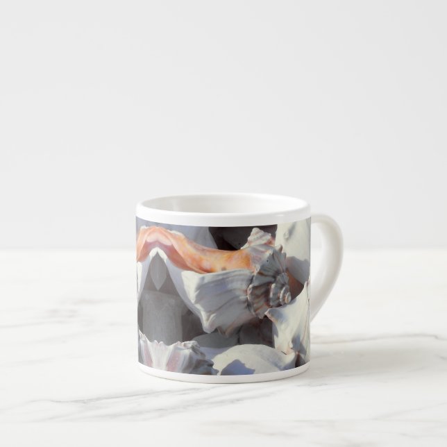 Havsskal i solljus och skugga espressomugg (Framsida höger)