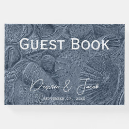 Havsskal Mörkt Dammigt Blått Modern Kustnära Stran Gästböcker