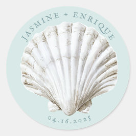 Havsskal | Strandbröllop Runt Klistermärke