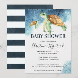 Havssköldpadda | Baby Shower Inbjudan