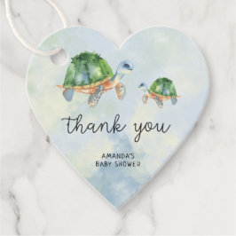 Havssköldpadda - Baby shower tack Favor Märken Gåvor Etiketter
