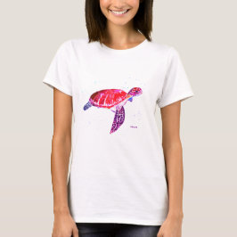 Havssköldpadda Beach Vacation Florida Ocean Coral T Shirt