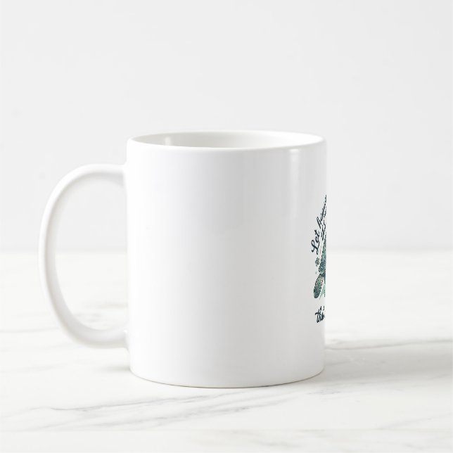 Havssköldpadda Bibelvers Vintage Gravyr Design_1 Kaffemugg (Vänster)