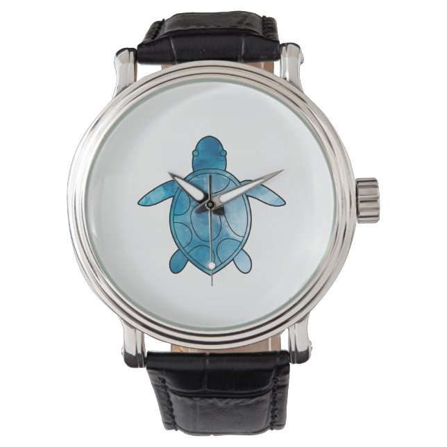 Havssköldpadda (blått vatten) armbandsur (Framsida)