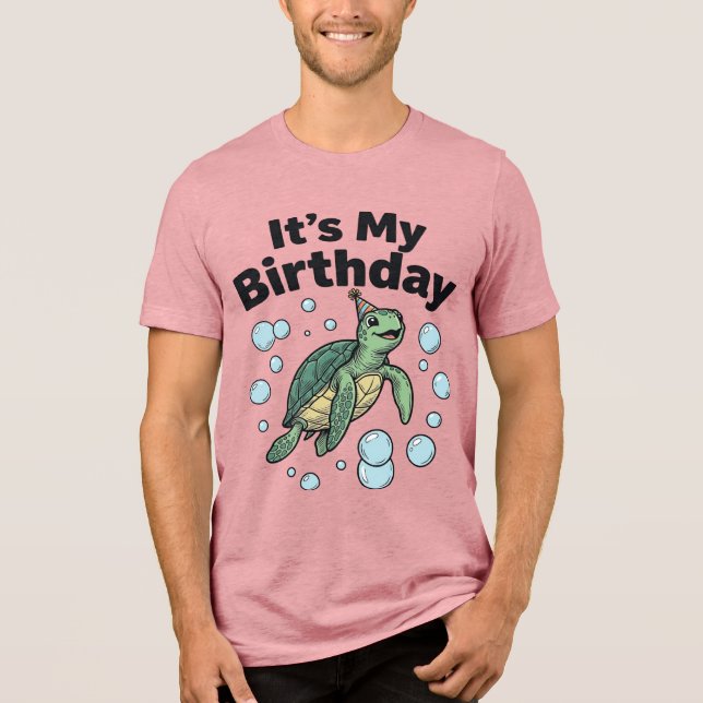 Havssköldpadda Födelsedags T-Shirt Design_1 (Framsida)