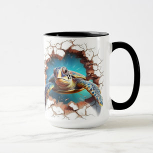 Havssköldpadda från en mur mugg