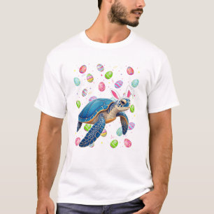 Havssköldpadda Glad Påskäggjakt Kaninöra Havssköld T Shirt