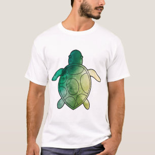 Havssköldpadda grön akvarell t shirt