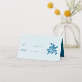 Havssköldpadda, havsblåsbröllop placeringskort