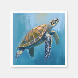 Havssköldpadda Havsfärg Pappersservett