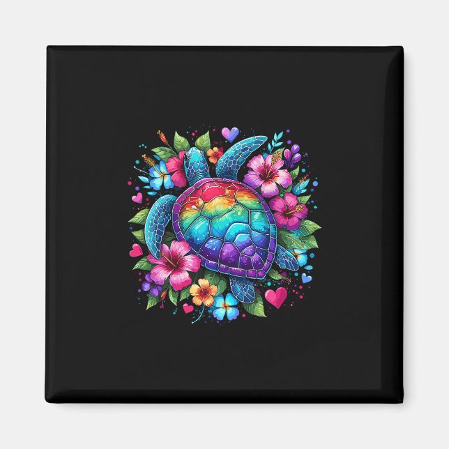 Havssköldpadda Hawaii Semester Strand Sommar T Magnet (Framsidan)