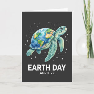 Havssköldpadda Jordens Dag 22 april hav kärlek Kort