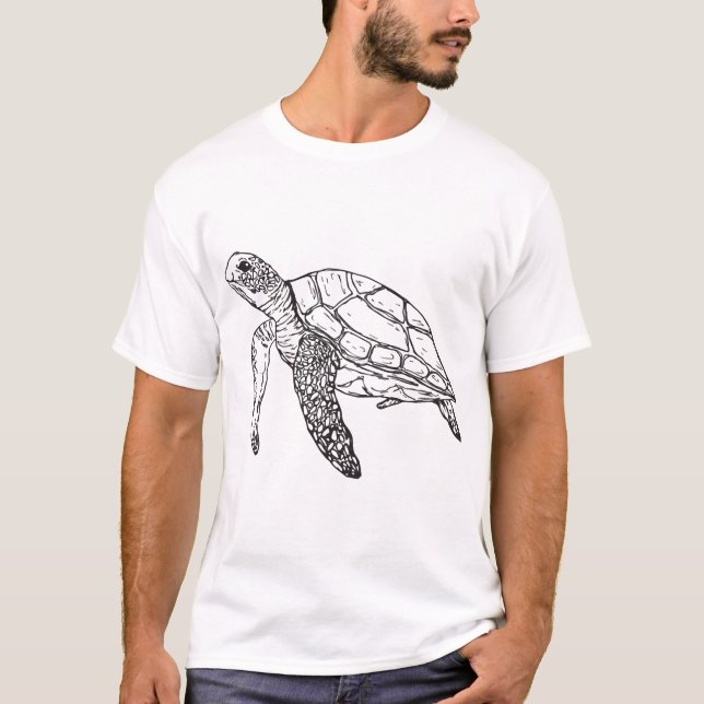 havssköldpadda Kopiera Kopiera T Shirt (Framsida)