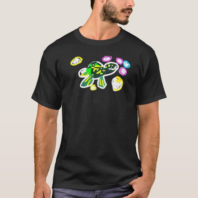 Havssköldpadda leker  t shirt (Framsida)