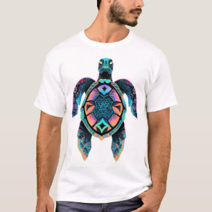 Havssköldpadda Mandala Hav Ocean Djur Konstarbeten T Shirt