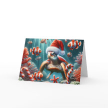 Havssköldpadda med julklapp