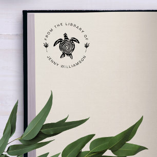 Havssköldpadda modern Bibliotek från Bok Stämpel