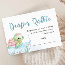 Havssköldpadda Nyfödd Baby Shower Blöja Lotteri