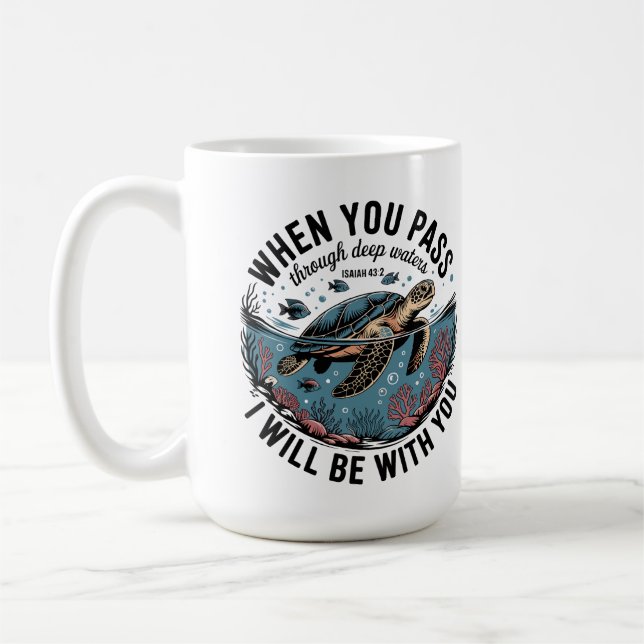 Havssköldpadda Ocean Kristet Kaffemugg (Vänster)