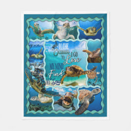 Havssköldpadda och i havet går jag miste om mitt s fleecefilt