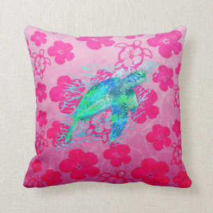 Havssköldpadda och Rosa Honu Kudde