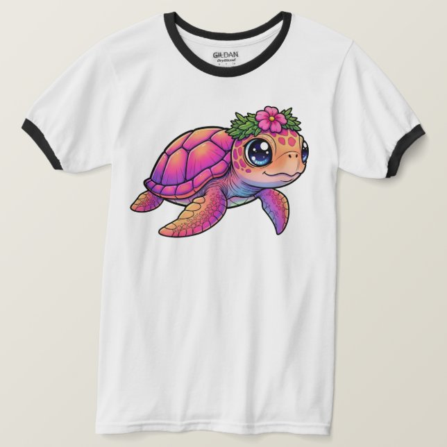 Havssköldpadda-ring T-shirt (Design framsida)
