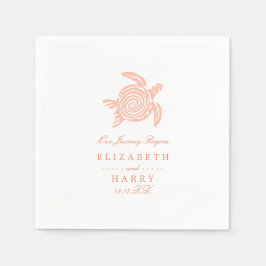 Havssköldpadda, Soft Coral Beach Wedding Pappersservett