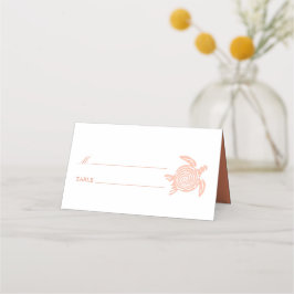 Havssköldpadda, Soft Coral Beach Wedding Placeringskort