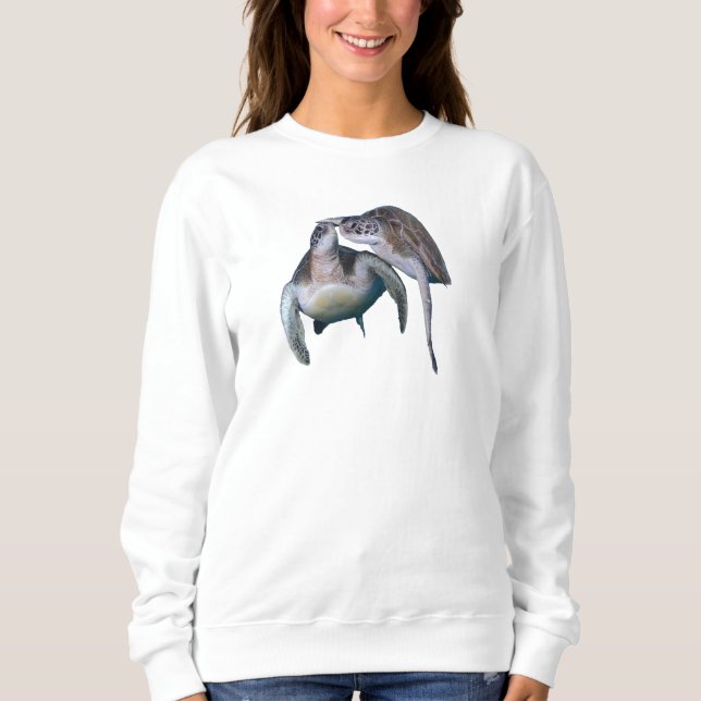 Havssköldpadda Sweatshirt T Shirt (Framsida)