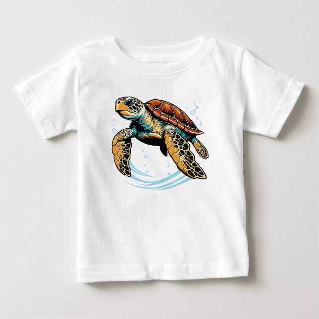 Havssköldpadda T Shirt (Framsida)