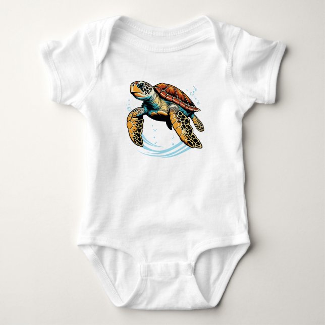 Havssköldpadda T Shirt (Framsida)