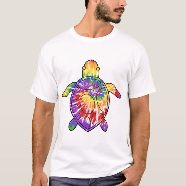 Havssköldpadda tie dye t shirt (Framsida)