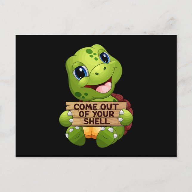 Havssköldpadda Turtles Ocean Animal Gift Idea Sjöl Vykort (Framsida)