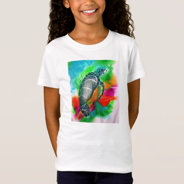 havssköldpaddabarns tshirt, maui, hawaii som är tröja (Framsida)