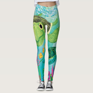 Havssköldpaddadamasker Leggings